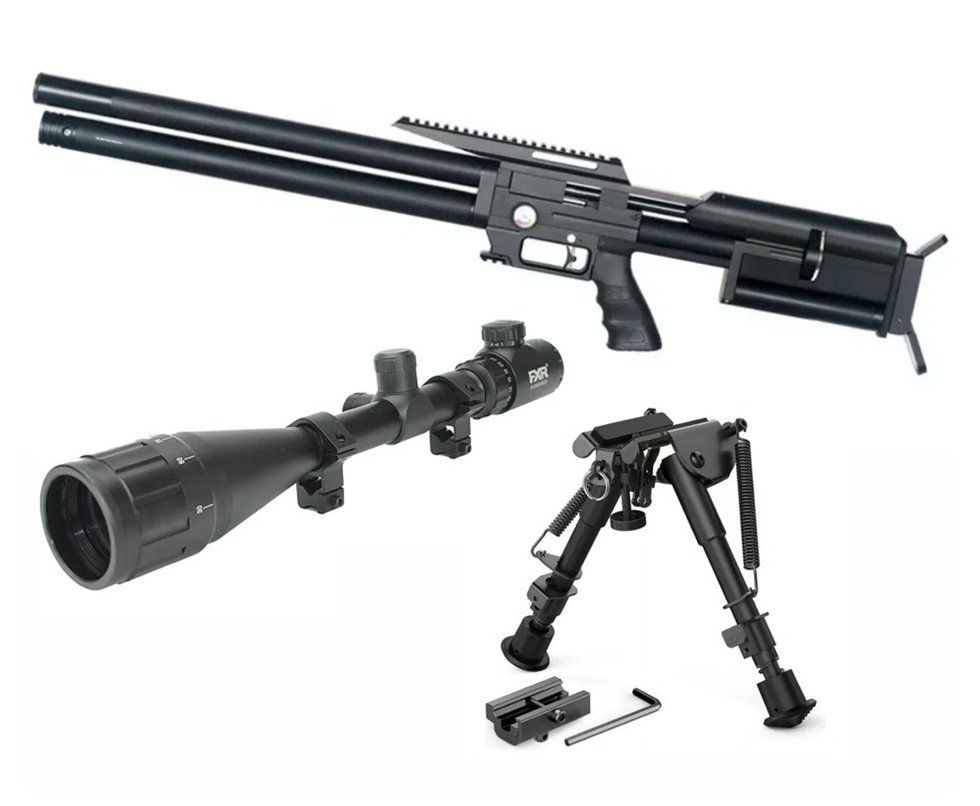 Carabina PCP Artemis MAX 1 HP 5.5 1200fps - FXR Artemis + Luneta 6-24x50 + Bipe