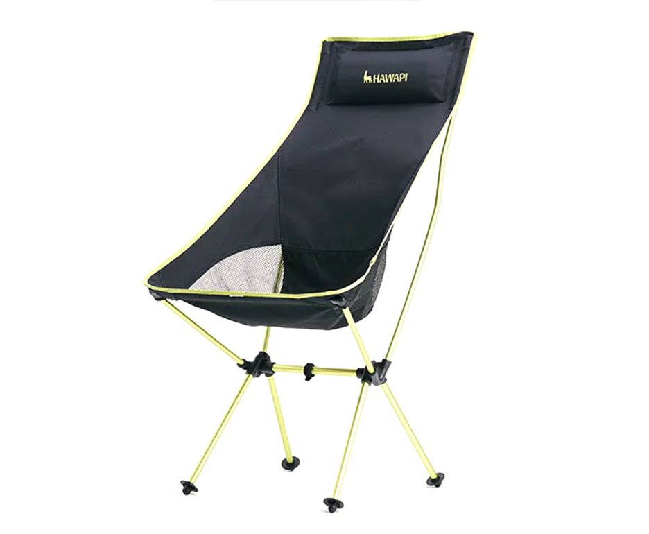 Cadeira Hawapi Atacama Cap. 125Kg Aluminio Preto