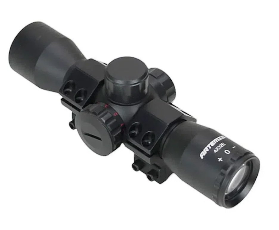 Carabina PCP Artemis Bullpup M40 Hazelwood Semi-Auto 5.5mm - FXR Artemis + Bomba + Capa + Chumbo + Alvos + Luneta 4X32 + Kit Limpeza