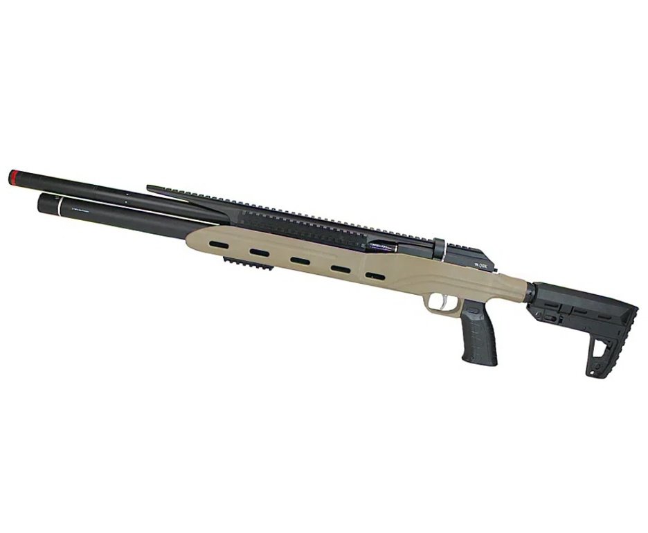 Carabina PCP Semi-Auto M50 Tempesta Desert 5,5mm QGK/SPA Artemis + Bomba + Capa + Kit Limpeza + Alvos + Desengripante / Anticorrosivo + Óculos de Segurança