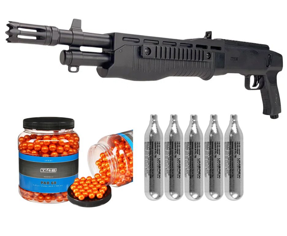 Shotgun Home Defense CO2 T4E TB .68 HDS 16J - Umarex + Esferas de Tinta + Co2