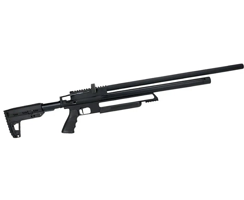 Carabina de Pressão PCP Tactical 12 Tiros 5.5mm 2024 - Quick Shot + Luneta 3-9x40 + Bipe Harris + Óculos + Chumbo + Alvos
