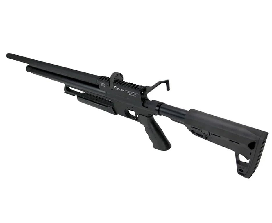 Carabina de Pressão PCP Tactical 12 Tiros 5.5mm 2024 - Quick Shot + Luneta 4-16x50 + Case / Capa Premium + Bipe Harris + Óculos + Chumbo + Alvos