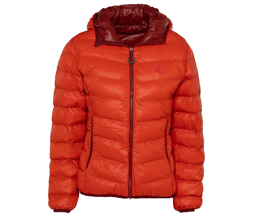 Jaqueta Kailash Puffer Double Patagônia Sintética Feminino Vermelho/Laranja Escuro