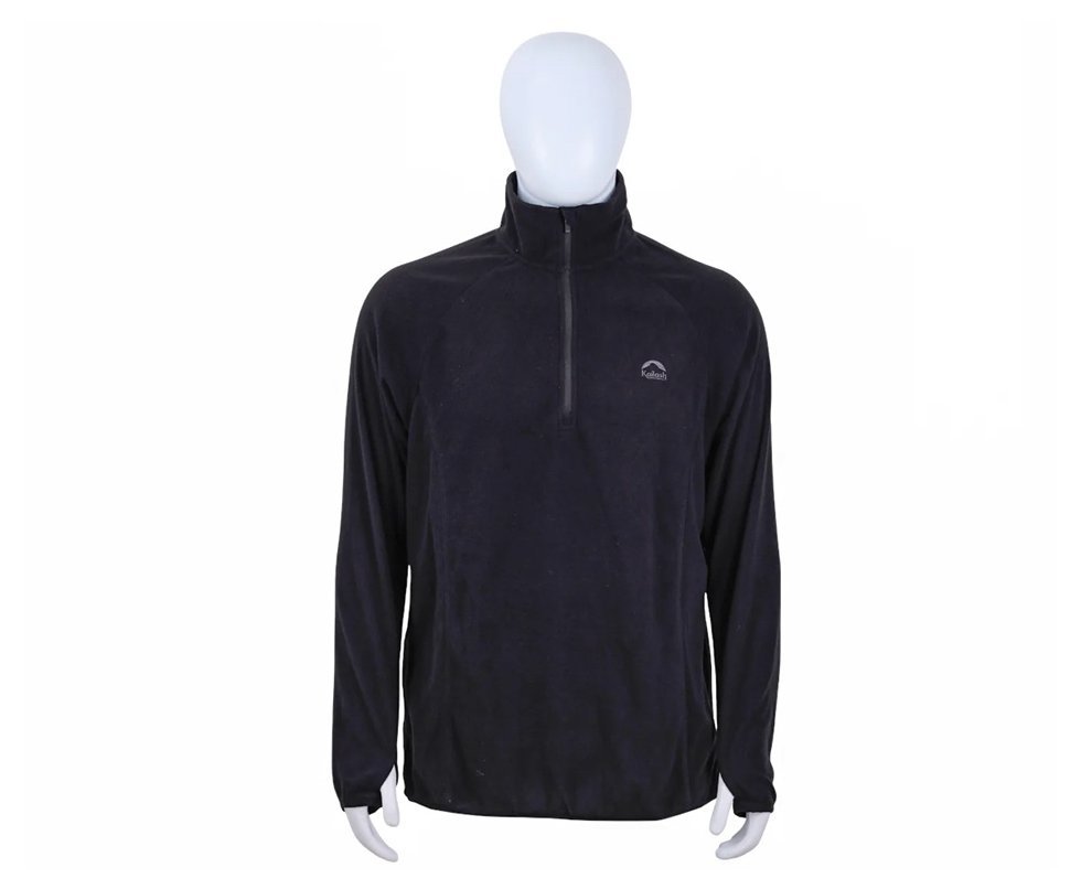 Jaqueta Fleece Kailash Chamonix 1/2 Ziper XLite Masculina Preto