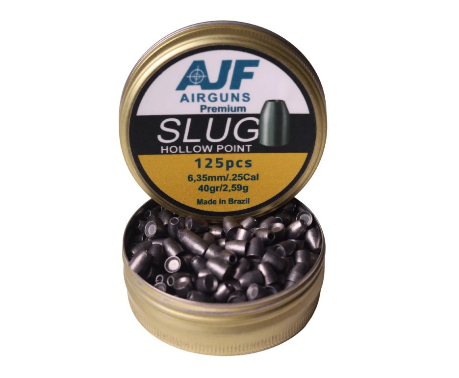 Chumbinho Slug Hollow Point 6.35mm 2,59g 40gr 125un AJF Airgun