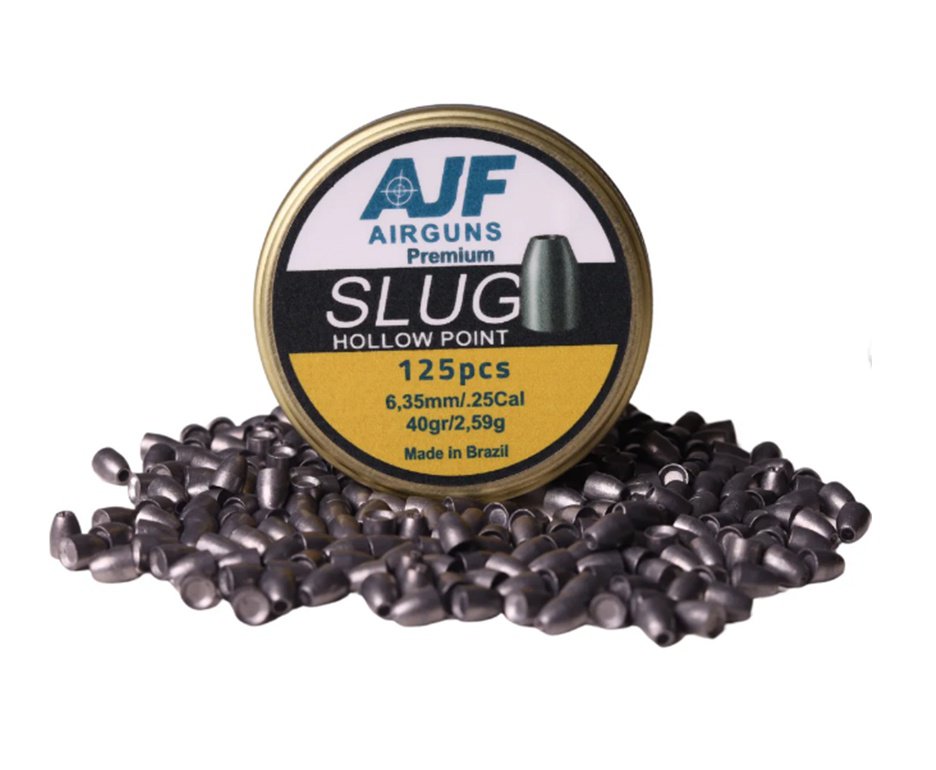 Chumbinho Ajf Airgun Slug Hollow Point 6.35mm 40gr 125 un
