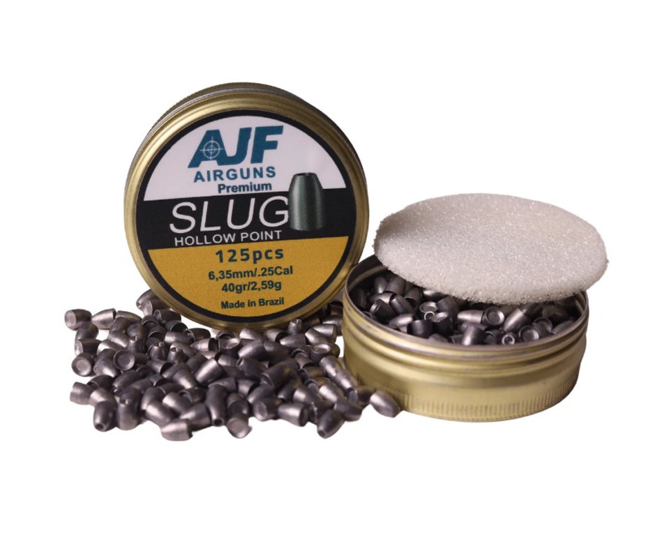 Chumbinho Ajf Airgun Slug Hollow Point 6.35mm 40gr 125 un