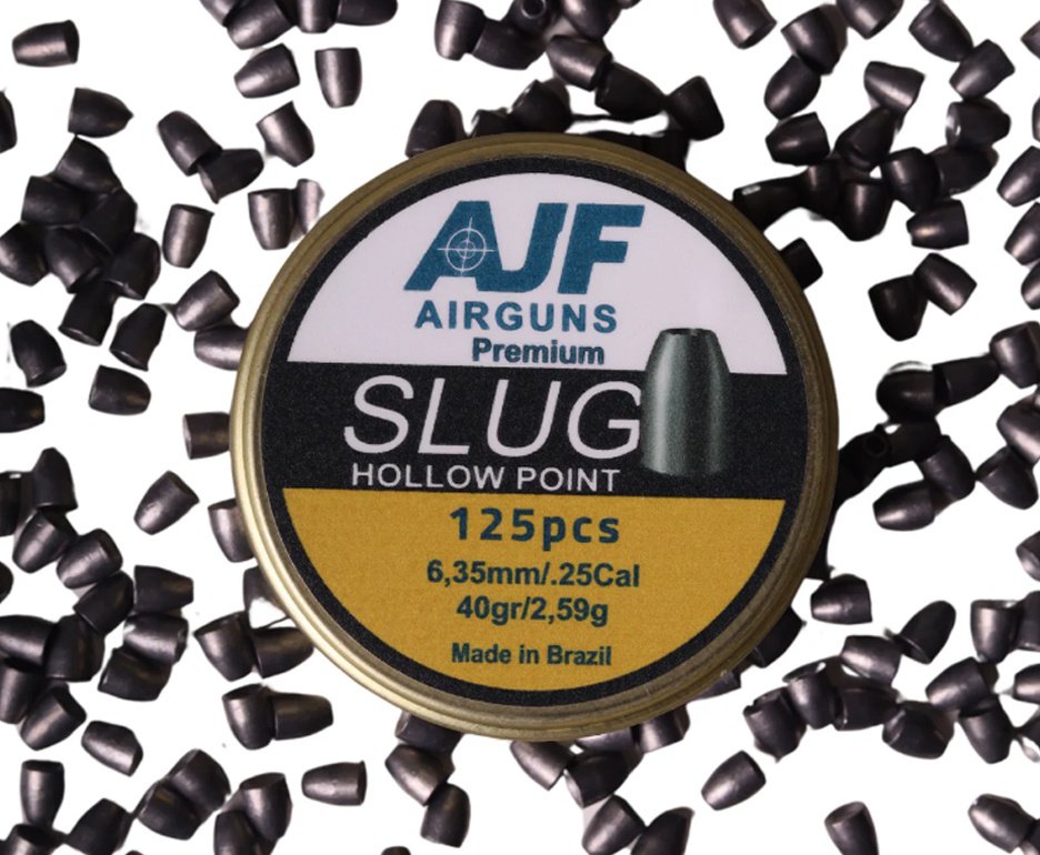 Chumbinho Ajf Airgun Slug Hollow Point 6.35mm 40gr 125 un