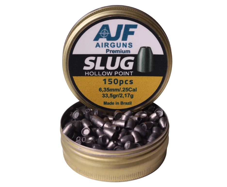 Chumbinho Ajf Airgun Slug Hollow Point 6.35mm 33,5gr 150 un