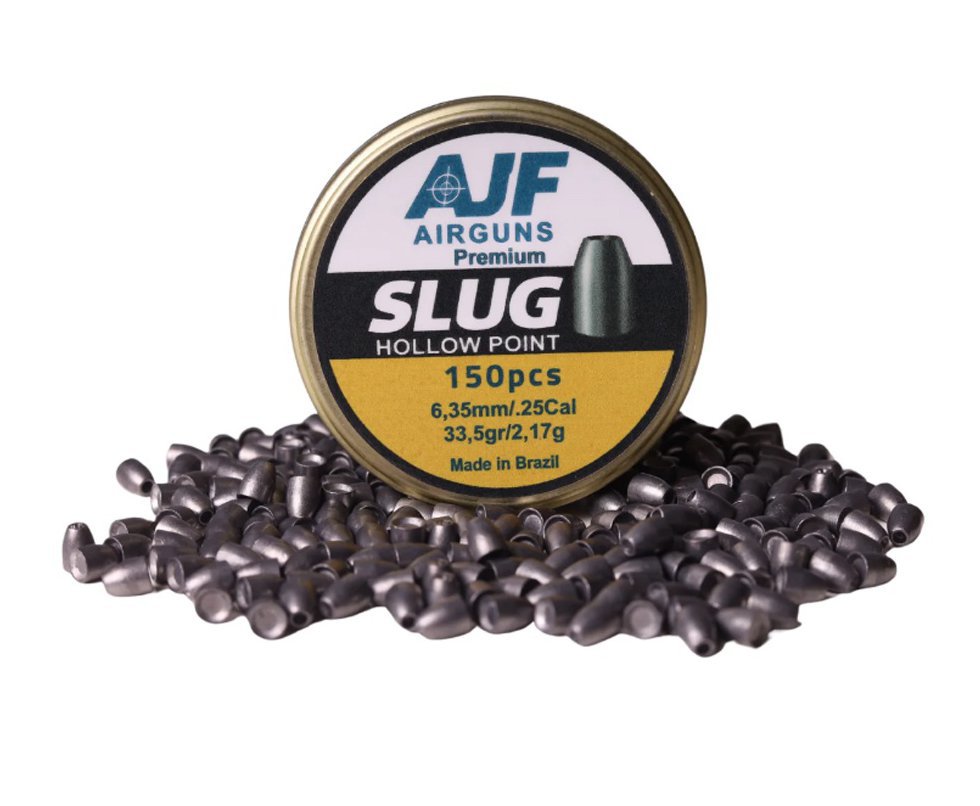 Chumbinho Slug Hollow Point 6.35mm 2,17g 33,5gr 150un AJF Airguns