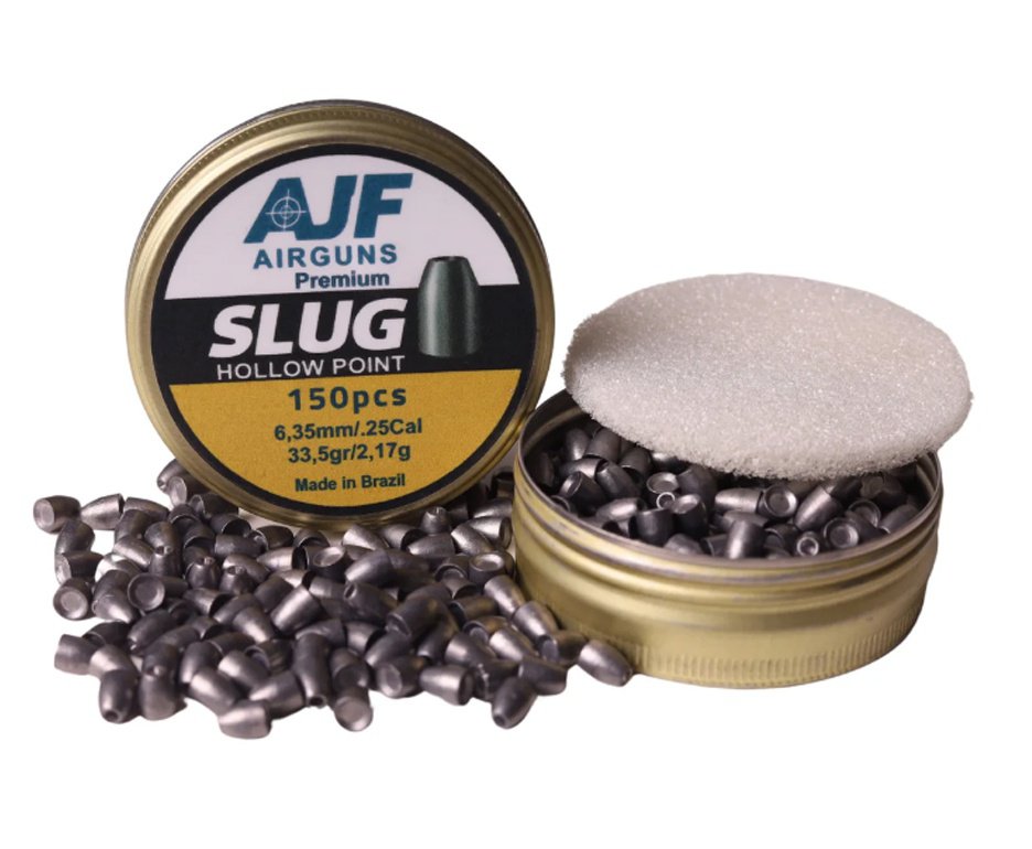 Chumbinho Ajf Airgun Slug Hollow Point 6.35mm 33,5gr 150 un