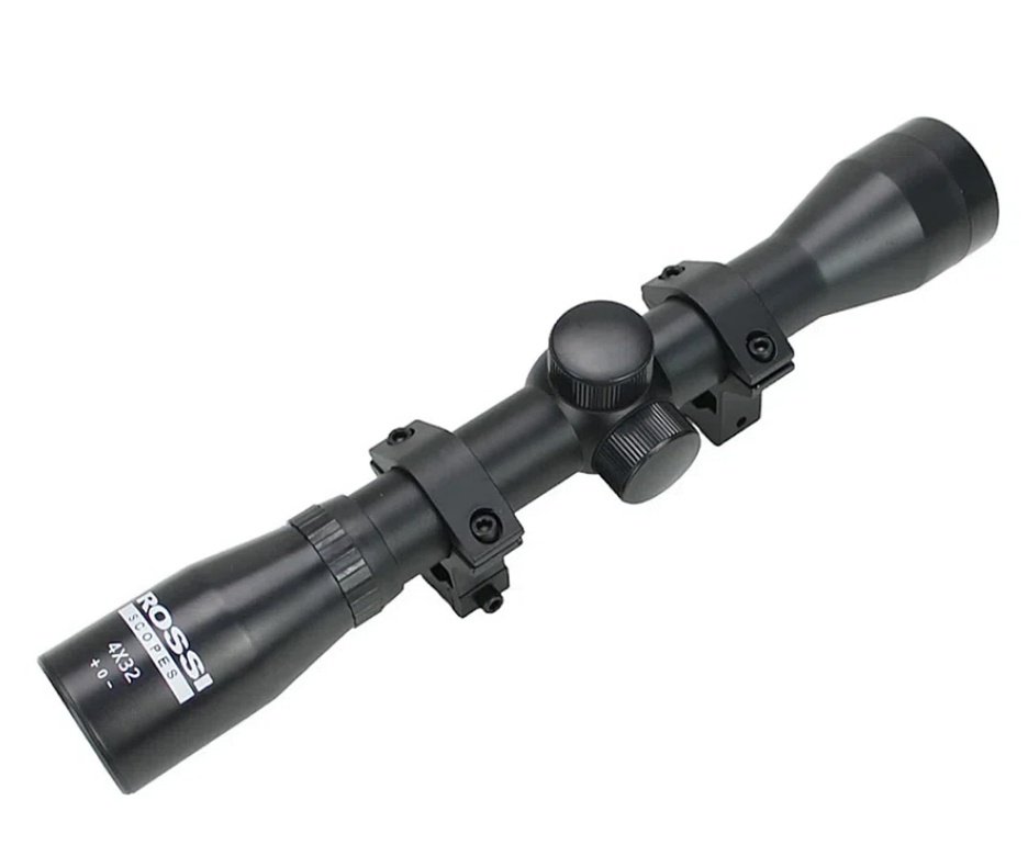 Carabina de Pressão R1000 6,35mm com Gás Ram - Rossi + Luneta 4x32 + Chumbo + Alvos + Bipé