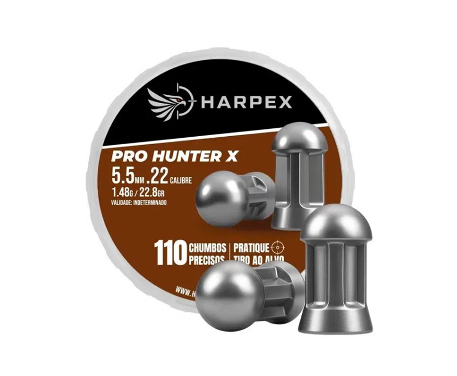 Kit 03 Cx Chumbinho Harpex Pro-Hunter X 5,5mm 110 pcs/pot + Alvos