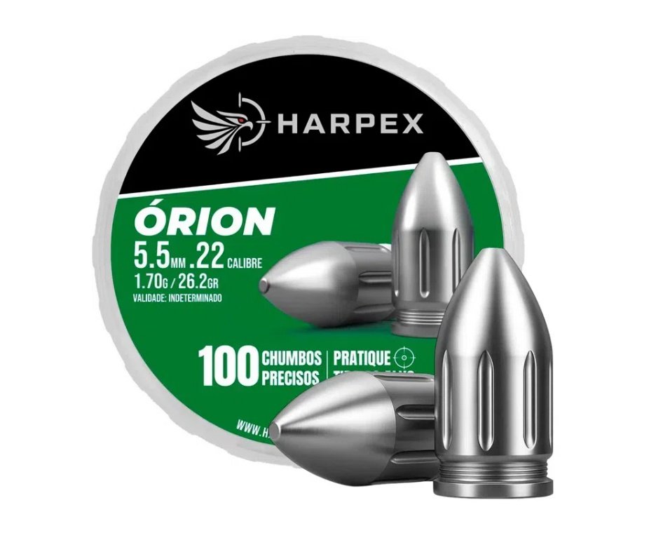 Kit 10 Cx Chumbinho Harpex Orion 5,5mm 100 pcs/pot + Alvos