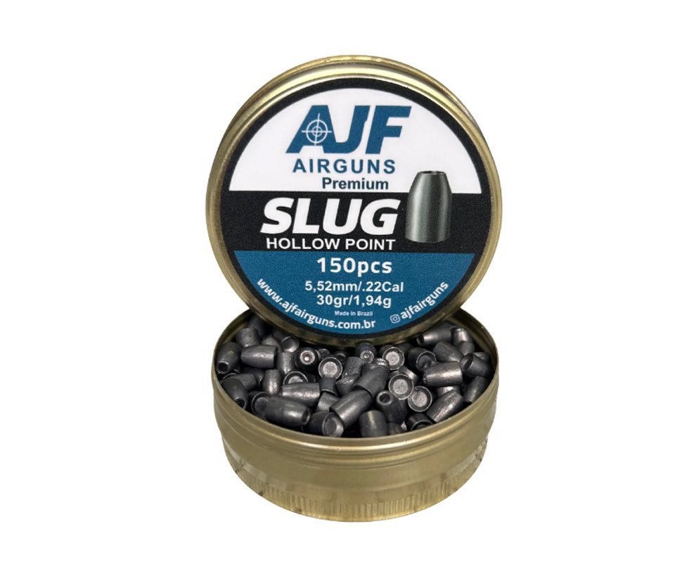 Chumbinho Ajf Airgun Slug Hollow Point 5.52mm 30gr 150un
