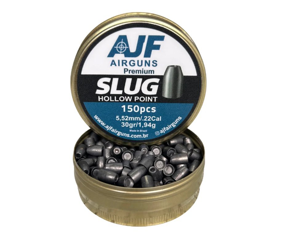 Chumbinho Ajf Airgun Slug Hollow Point 5.52mm 30gr 150 un