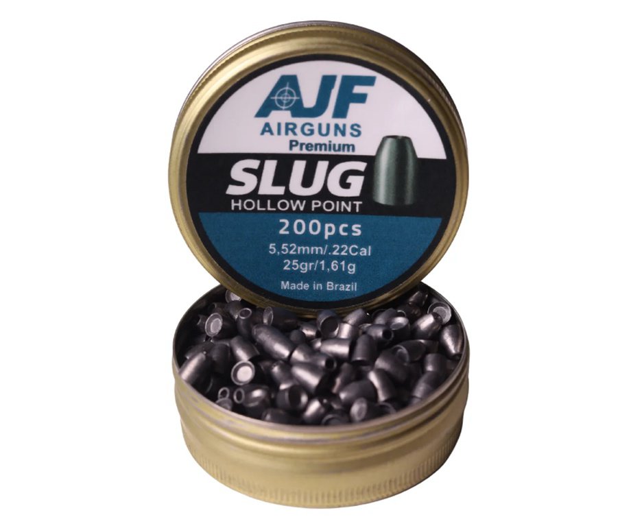 Chumbinho Ajf Airgun Slug Hollow Point 5.52mm 25gr 200 un