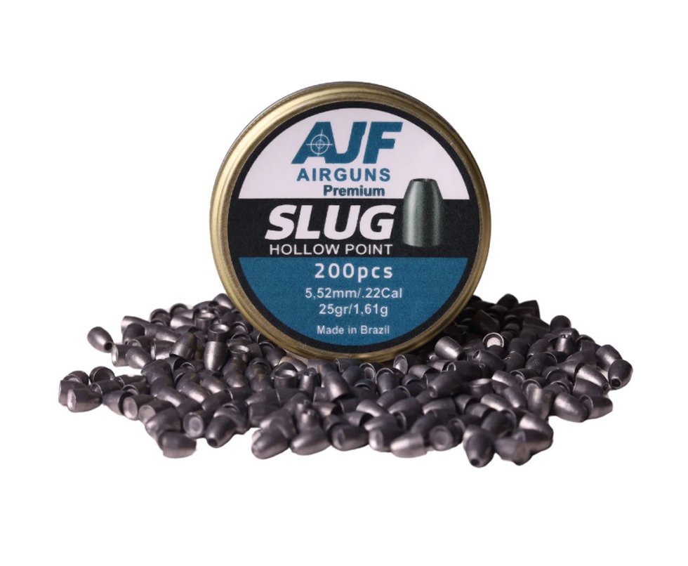 Chumbinho Slug Hollow Point 5.52mm 1,61g 25gr 200un AJF Airguns