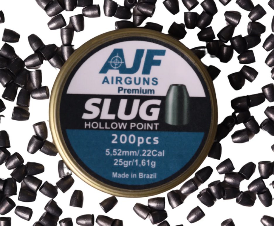 Chumbinho Ajf Airgun Slug Hollow Point 5.52mm 25gr 200 un