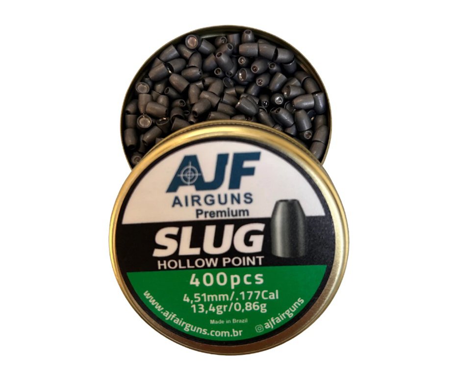 Chumbinho Ajf Airgun Slug Hollow Point 4.51mm 13,4gr 400 un