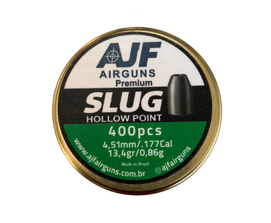 Chumbinho Ajf Airgun Slug Hollow Point 4.51mm 13,4gr 400 un