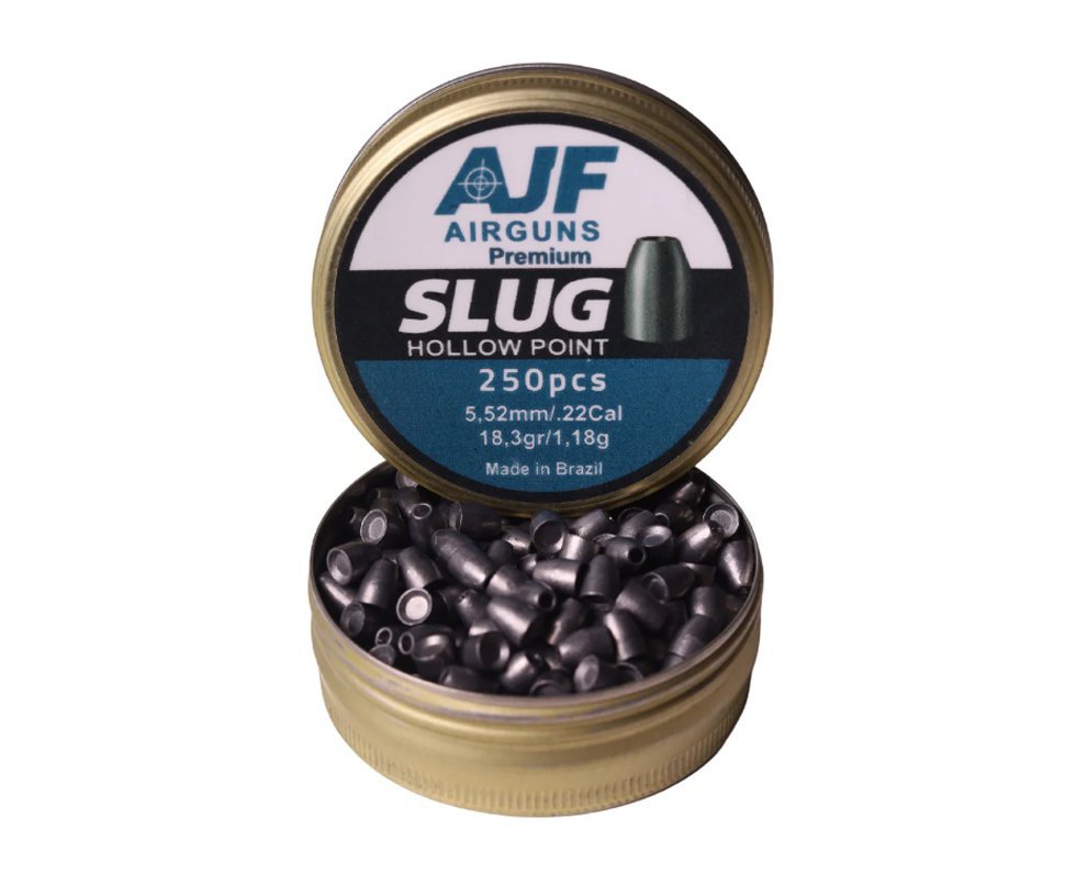 Chumbinho Slug Hollow Point 5.52mm 1,18g 18,3gr 250und AJF Airgun