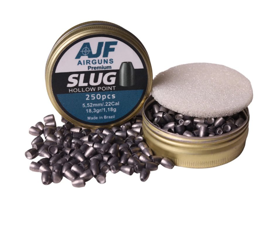 Chumbinho Ajf Airgun Slug Hollow Point 5.52mm 18,3gr 250 un