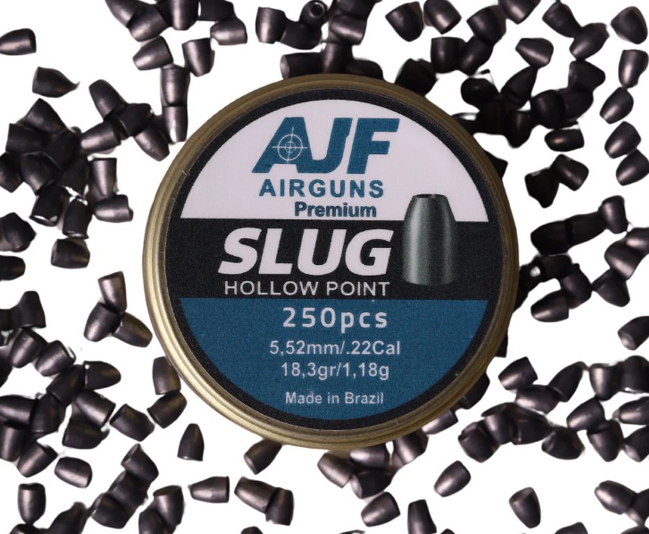 Chumbinho Ajf Airgun Slug Hollow Point 5.52mm 18,3gr 250 un