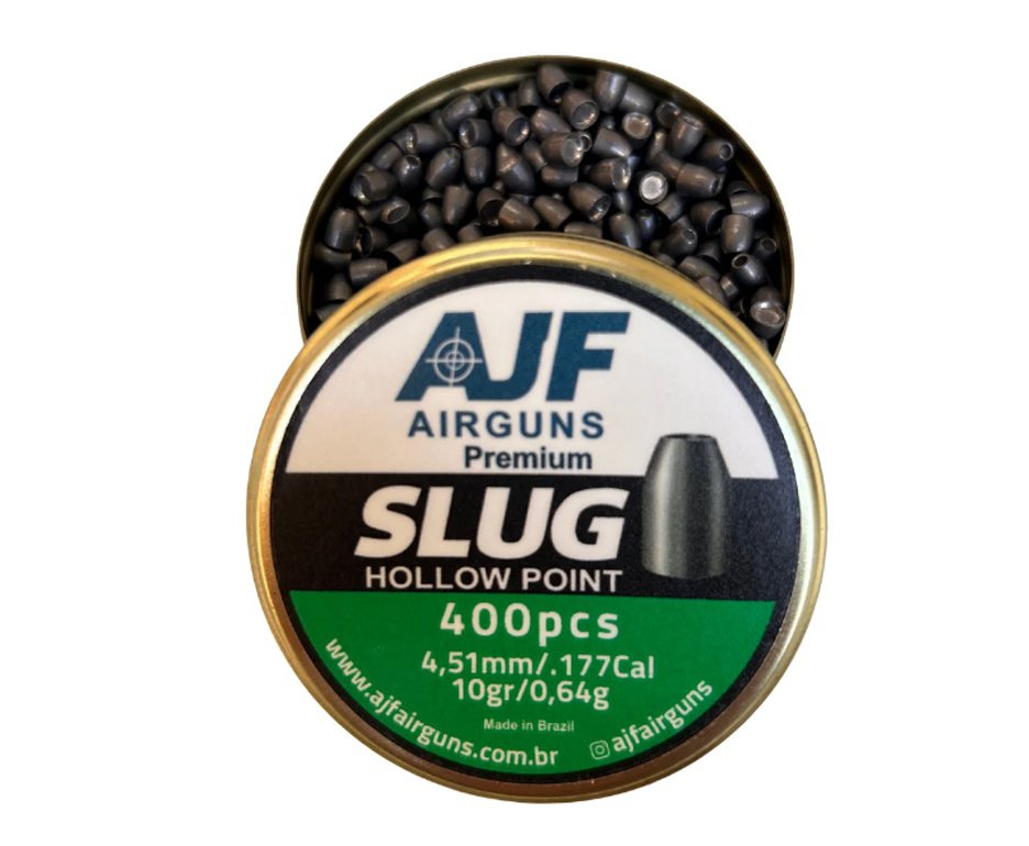 Chumbinho Ajf Airgun Slug Hollow Point 4.51mm 10gr 400 un