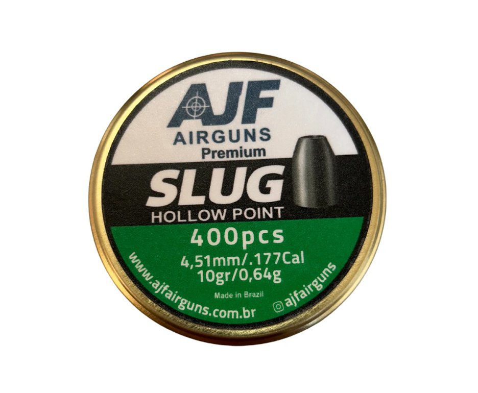 Chumbinho Ajf Airgun Slug Hollow Point 4.51mm 10gr 400 un