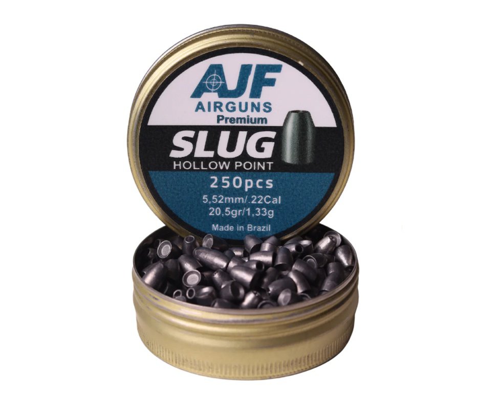 Chumbinho Ajf Airgun Slug Hollow Point 5.52mm 20,5gr 250 un