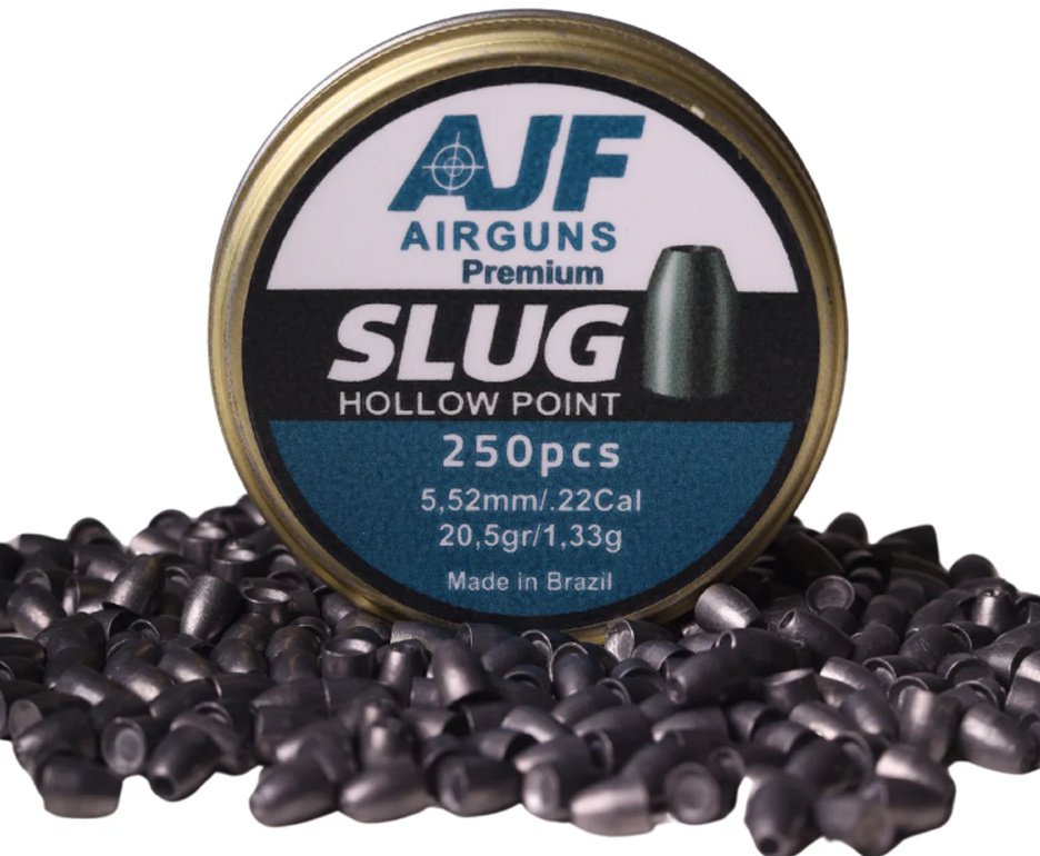 Chumbinho Ajf Airgun Slug Hollow Point 5.52mm 20,5gr 250 un