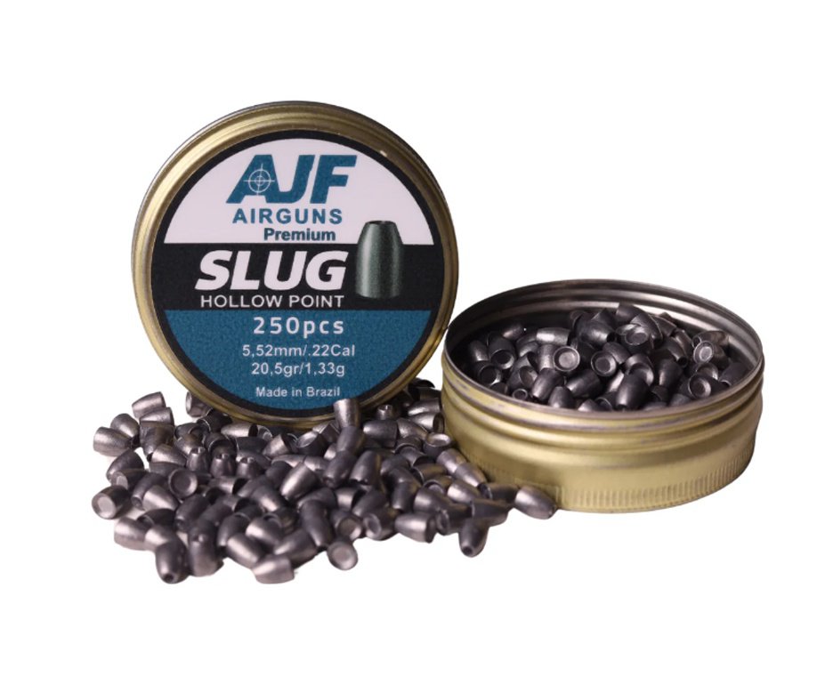 Chumbinho Slug Hollow Point 5.52mm 1,33g 20,5gr 250un AJF Airguns