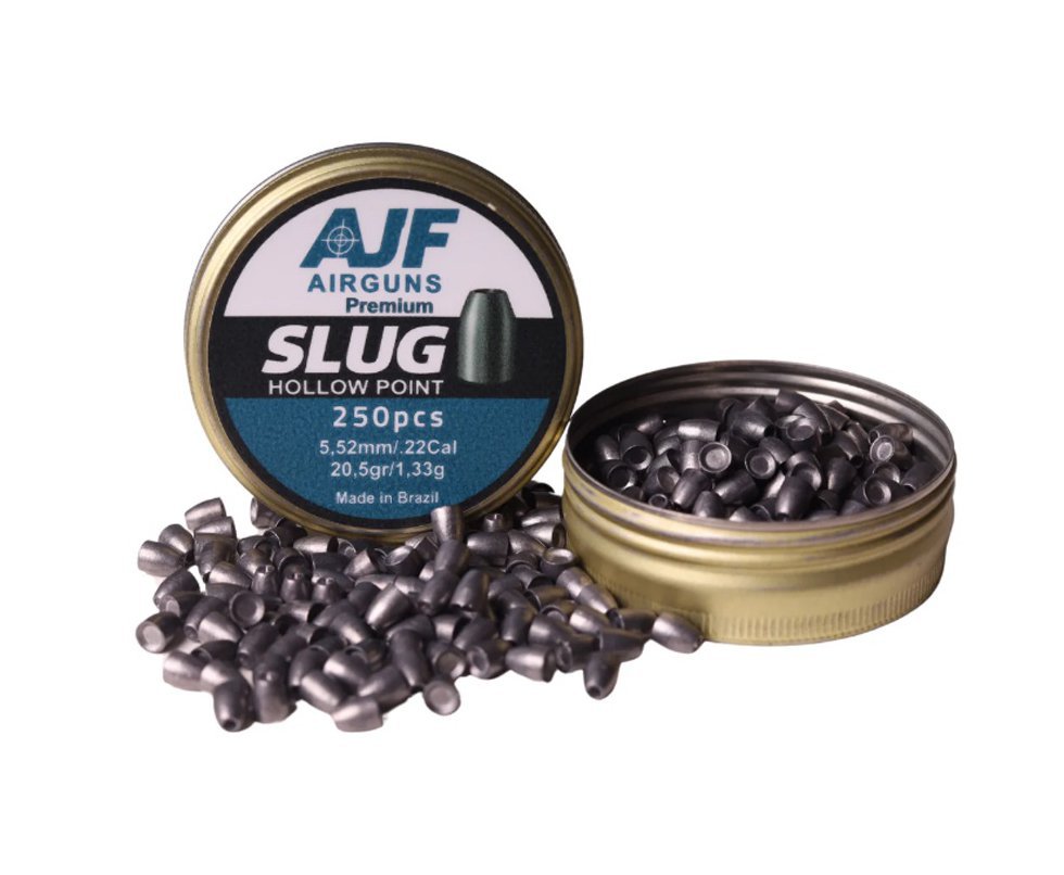 Chumbinho Slug Hollow Point 5.52mm 1,33g 20,5gr 250un AJF Airguns