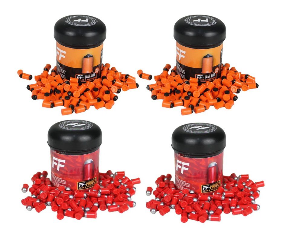 Kit 04 Cx Chumbinho FF Hell boy Short 5,40gr Cal 4.5 Alta penetração 100und + Chumbinho FF Firefly 4.5