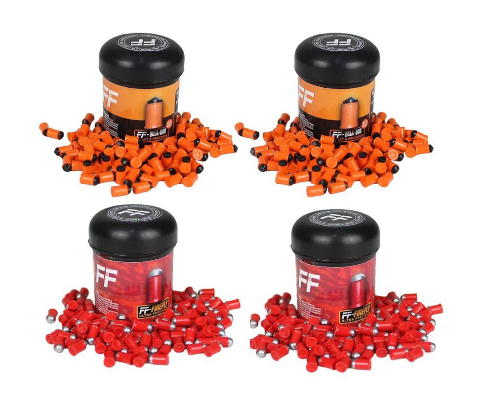 Kit 04 Cx Chumbinho FF Hell boy Short 5,40gr Cal 4.5 Alta penetração 100und + Chumbinho FF Firefly 4.5