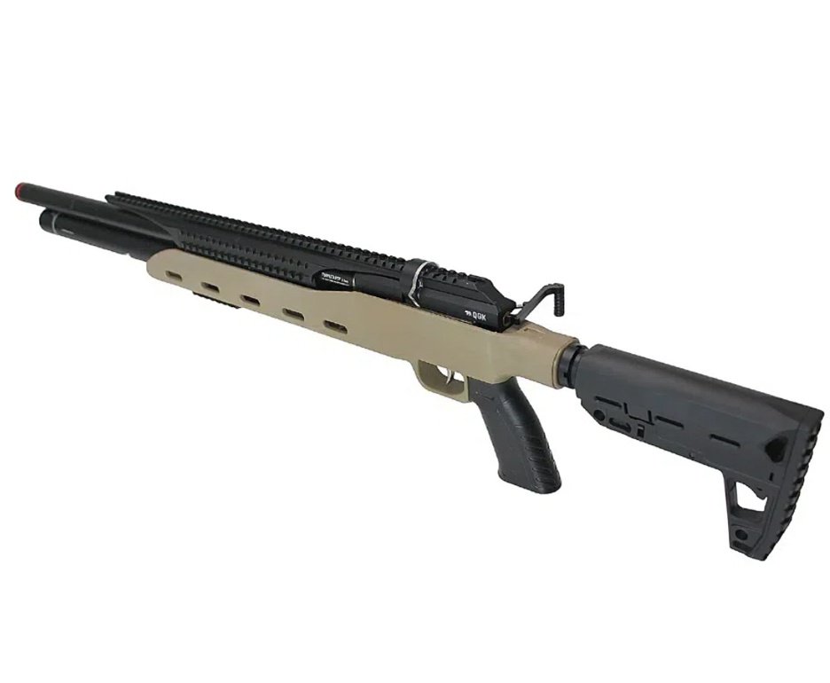 Carabina PCP Semi-Auto M50 Tempesta Desert 5,5mm QGK/SPA Artemis + Bipe Harris + Luneta 6-24x42