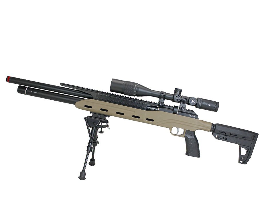 Carabina PCP Semi-Auto M50 Tempesta Desert 5,5mm QGK/SPA Artemis + Bipe Harris + Luneta 6-24x42
