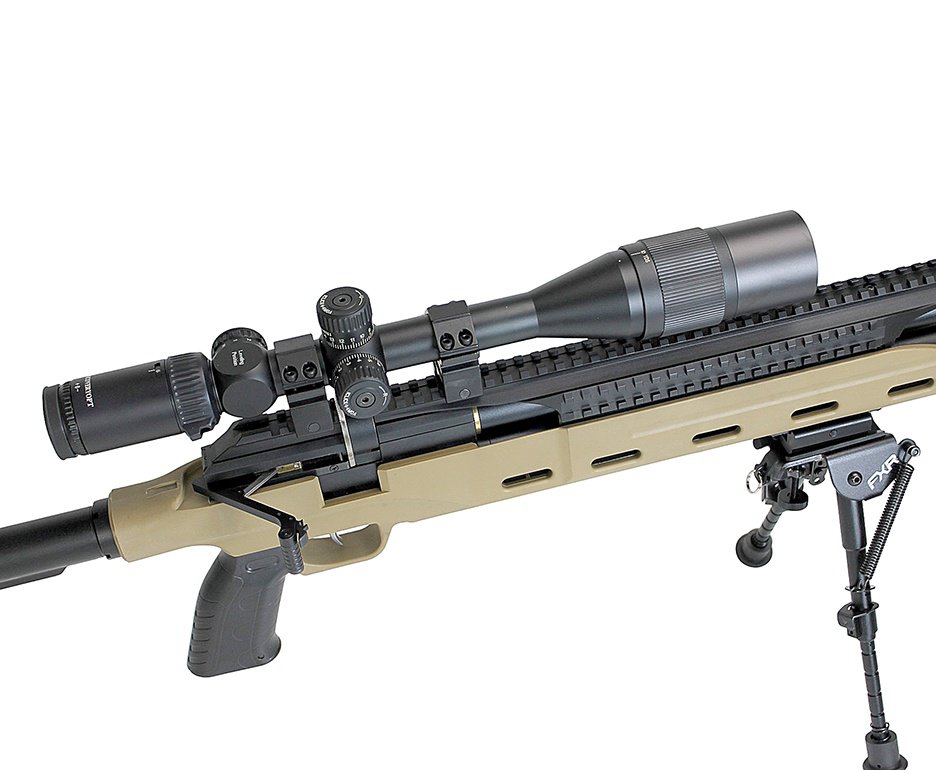 Carabina PCP Semi-Auto M50 Tempesta Desert 5,5mm QGK/SPA Artemis + Bipe Harris + Luneta 6-24x42