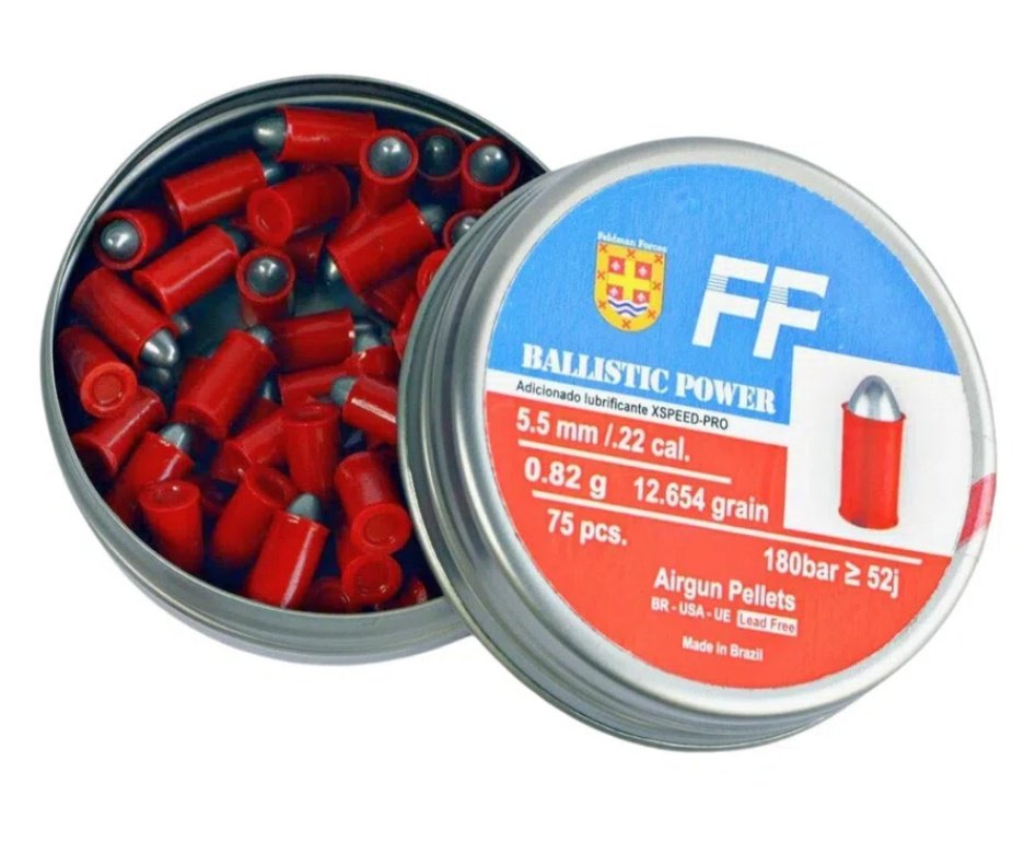 Kit 02 Chumbinho FF Java Red 5,5mm + Balistic Power Prometheus 5,5 .22 + Kit limpeza + Desengripante