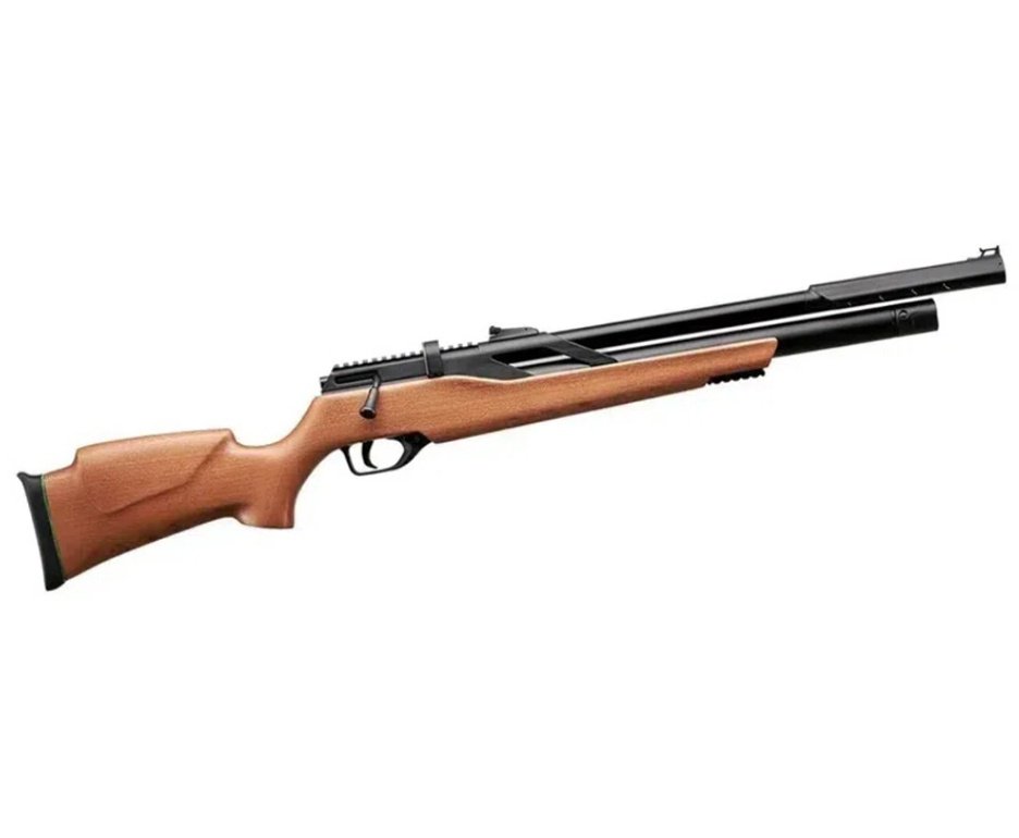 Carabina PCP Rossi T-REX Montecarlo Madeira Big Bore 6,35mm + Capa + Compressor