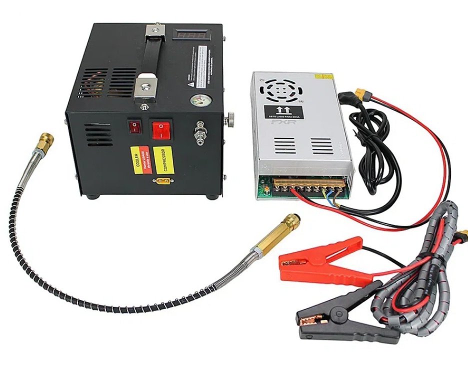 Carabina PCP Rossi T-REX Montecarlo Madeira Big Bore 6,35mm + Capa + Compressor
