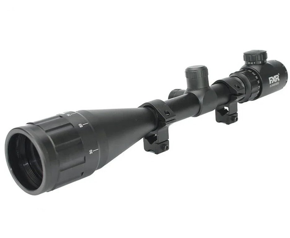 Carabina PCP Rossi T-REX Montecarlo Madeira Big Bore 6,35mm + Capa + Compressor + Luneta 4-16x50 + Bipe ajustável