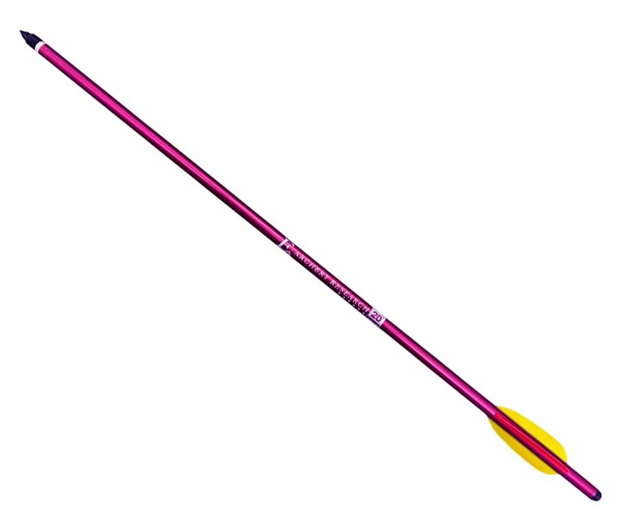 Seta De Aluminio Vermelha 20" (51cm) C/ Ponta de Metal Rosqueavel para Balestra - Ek Archery