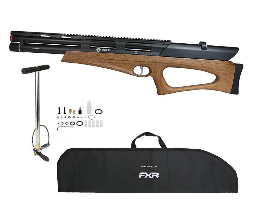 Carabina de Pressão Rossi PCP R35-X Semi Auto BP Wood 6,35mm + Capa + Bomba