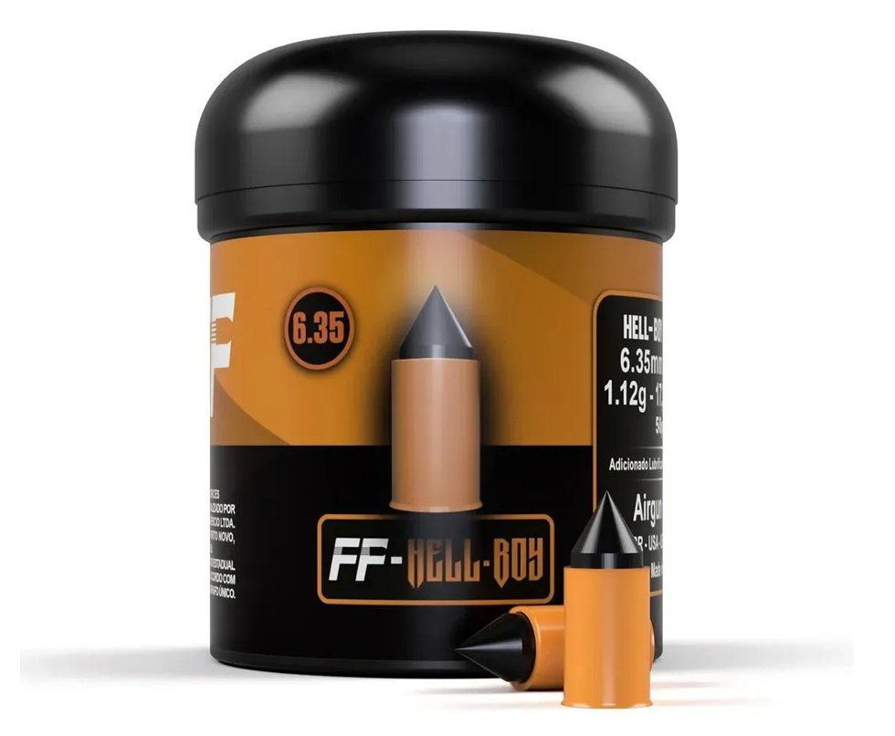 Chumbinho FF Hell boy 6.35mm 17,28gr Alta penetração 50und - FF Fire Feldman