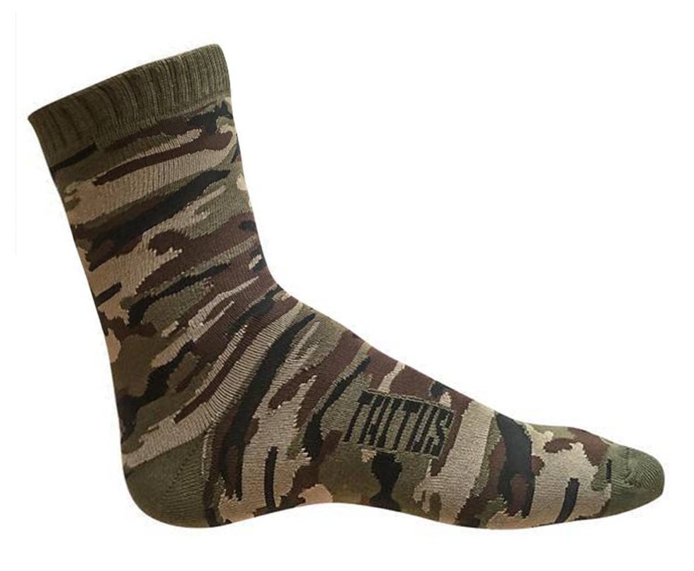 Meia Camuflada Verde Cano Medio Tamanho 39-43 Algodão/Poliamida - Taitus