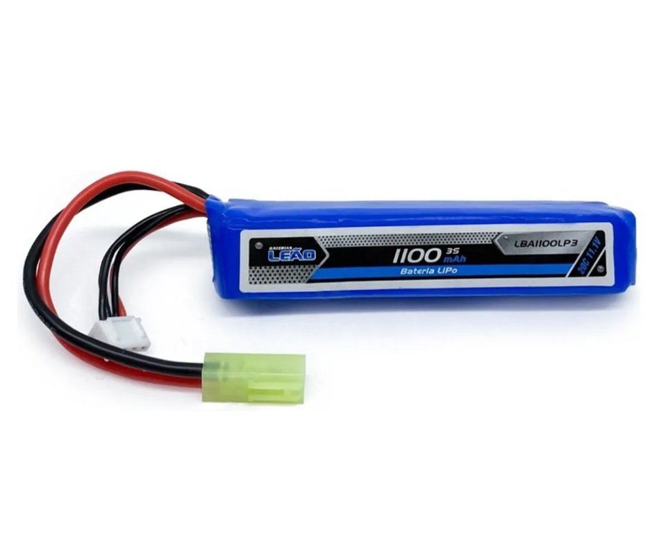 Bateria Lipo Ultra 11.1V/3S(1pack) 1100mAH 20C/40C Dean Airsoft - Leão Modelismo