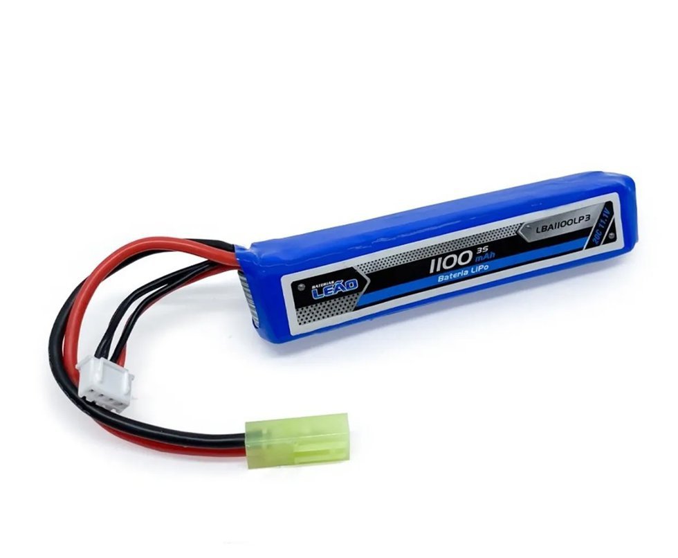 Bateria Lipo Ultra 11.1V/3S(1pack) 1100mAH 20C/40C Dean Airsoft - Leão Modelismo